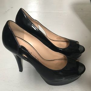 Marc Fisher Black Patent Platform heels